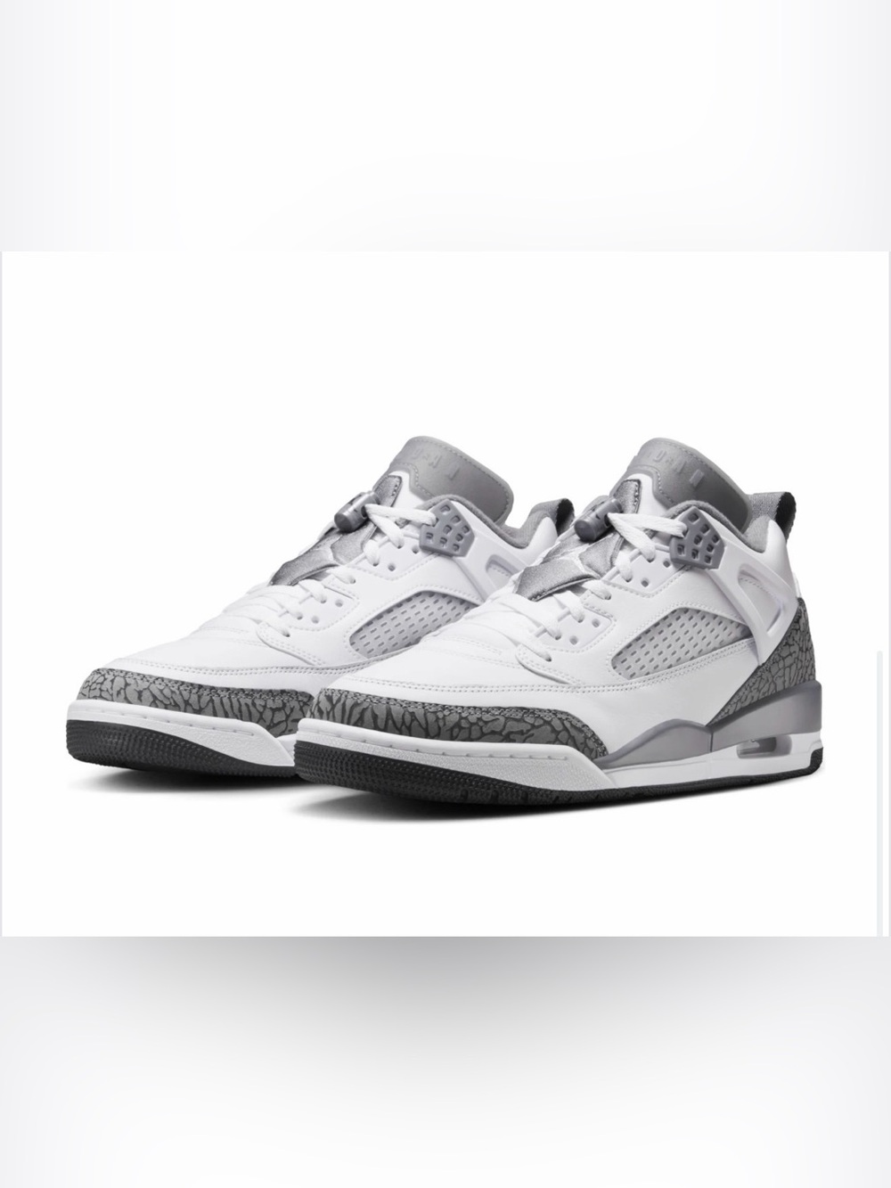 Jordan Spizike Low in White and Cool Gray Anthracite